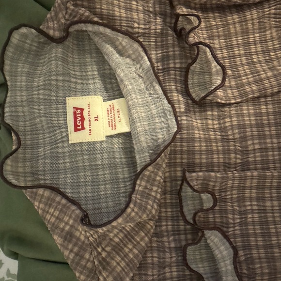 Levi's Cream Tan A-Line Skirt Work Cut Out - Picture 2 of 3